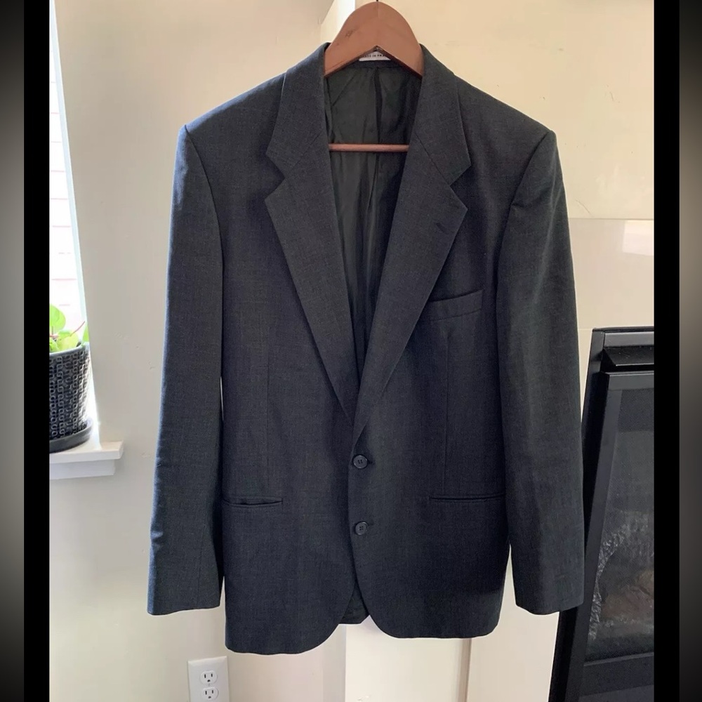 yves saint laurent  YSL  sports coat Suit blazer Mens Size 36R Wool France Gray - Picture 3 of 16